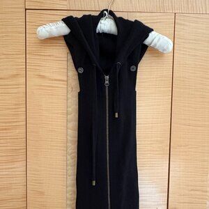 Cashmere Black Veronica Beard Hooded Dickie